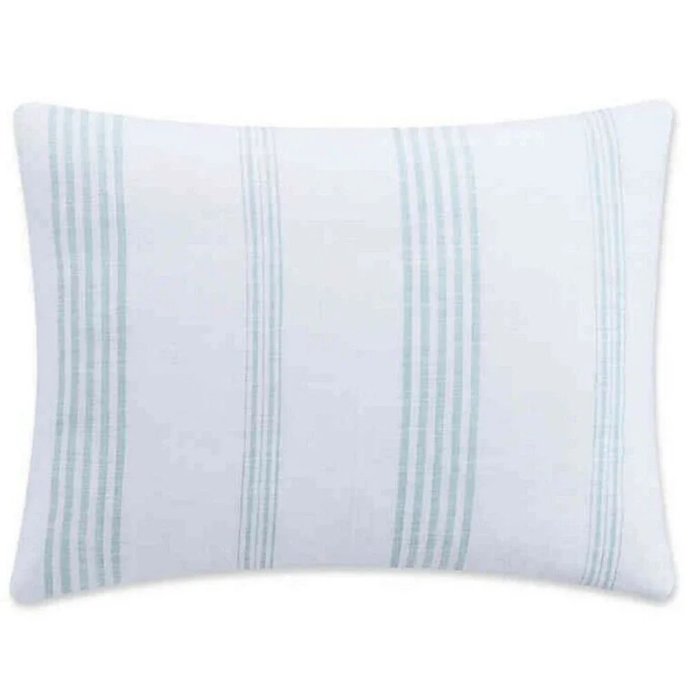 KAS Room Standard Shams Clifton Aqua Pillow Sham Summer Set of 2 Dorm Room